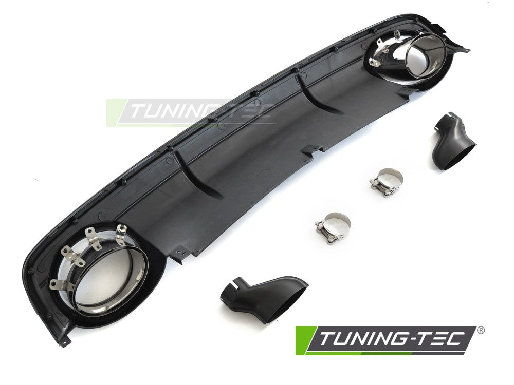 Diffusore Posteriore Nero Lucido Sportivo per Audi A6 (C6) 2004-2011