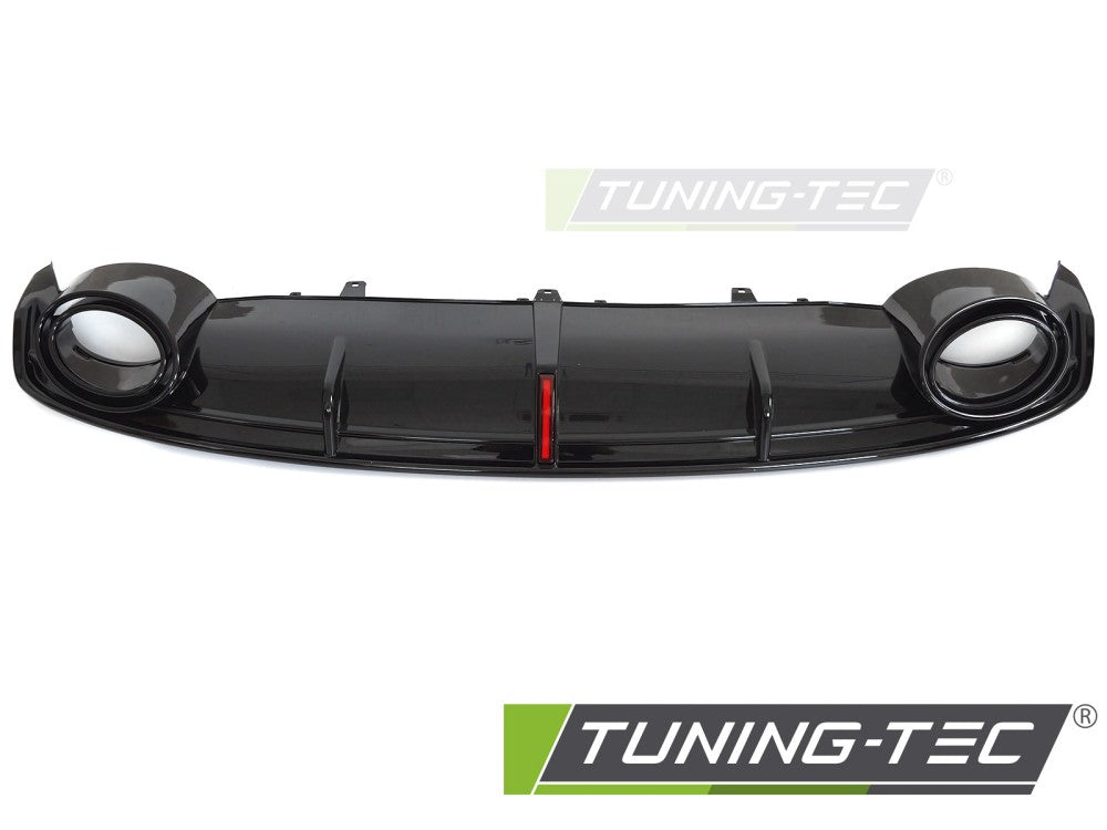 Diffusore Posteriore LED Nero Lucido Sportivo per Audi A7 (C7) 2010-2014 Sportback
