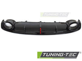Paraurti Posteriore Nero Lucido Sportivo per Audi A7 (C7) 2010-2014