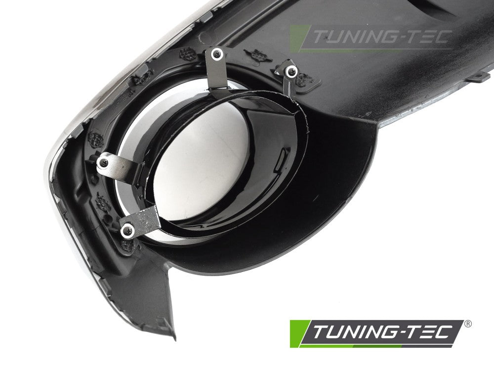 Diffusore Posteriore LED Nero Lucido Sportivo per Audi A7 (C7) 2010-2014 Sportback