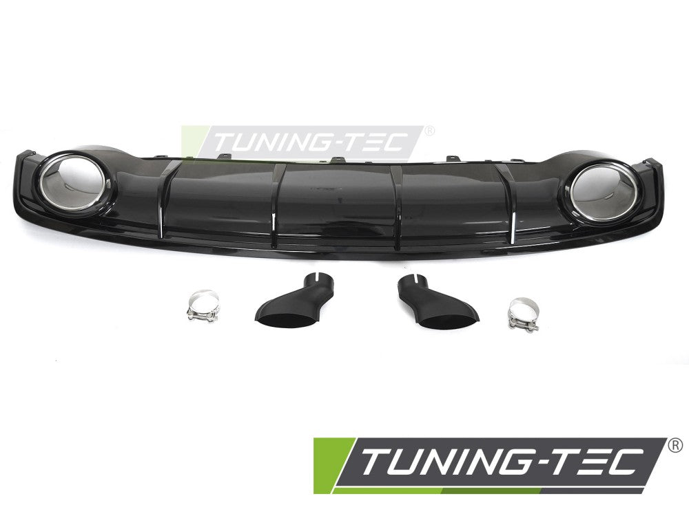 Diffusore Posteriore Nero Lucido Sportivo per Audi A7 (C7 Facelift) 2014-2018 Sportback