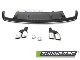 Paraurti Posteriore Nero Sportivo per Audi RS6 (C7) 2014-2018