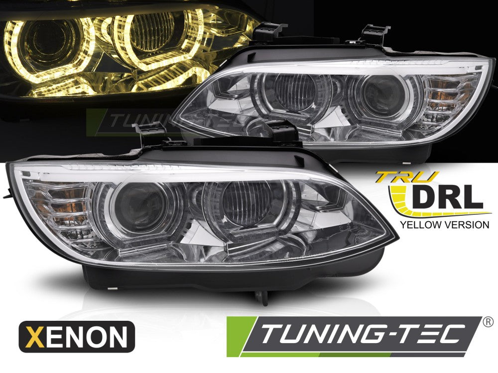 Fari Anteriori Cromati Xenon DRL per BMW Serie 3 (E92 / E93) 2006-2010
