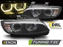 Carica l'immagine nel visualizzatore di Gallery, Fari Anteriori Neri Xenon DRL per BMW Serie 3 (E92 / E93) 2006-2010