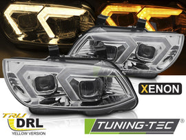 Fari Anteriori DRL Xenon Cromati per BMW Serie 3 E92 LCI Coupé / E93 LCI Cabrio 2010-2013 – Coppia
