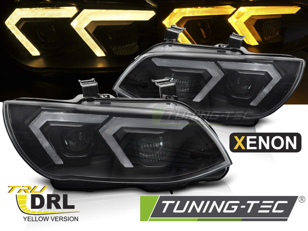 Fari Anteriori Neri Xenon DRL per BMW Serie 3 (E92 / E93 Facelift) 2010-2013