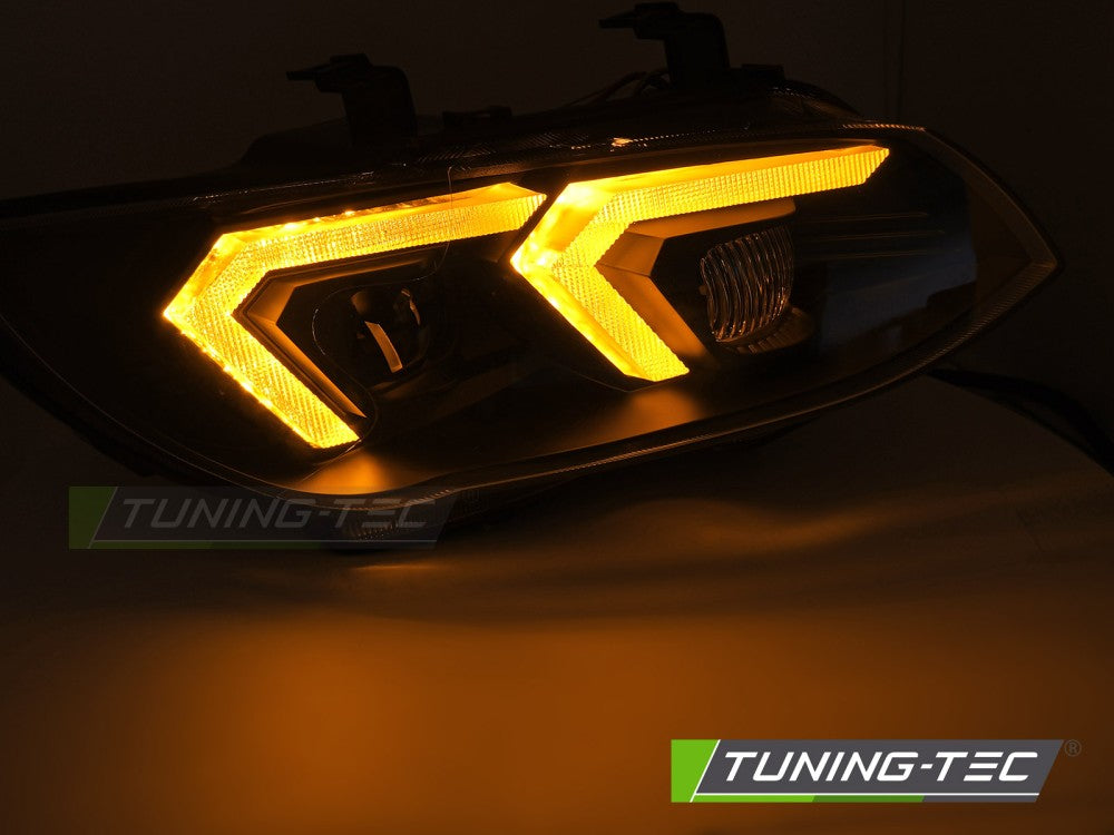 Fari Anteriori Neri Xenon DRL per BMW Serie 3 (E92 / E93 Facelift) 2010-2013