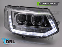 Carica l'immagine nel visualizzatore di Gallery, Fari Anteriori Cromati Tube Light DRL per Volkswagen T5 2010-2015
