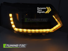Carica l'immagine nel visualizzatore di Gallery, Fari Anteriori Neri Tube Light DRL per Volkswagen T5 2010-2015
