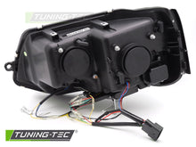 Carica l'immagine nel visualizzatore di Gallery, Fari Anteriori Neri Tube Light DRL per Volkswagen T5 2010-2015