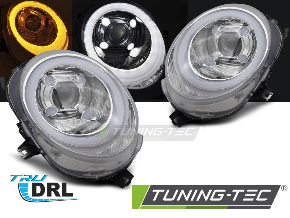 Fari Anteriori Cromati Tube Light DRL per MINI Cooper (F56) 2014-2017