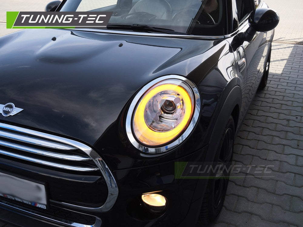 Fari Anteriori Cromati Tube Light DRL per MINI Cooper (F56) 2014-2017