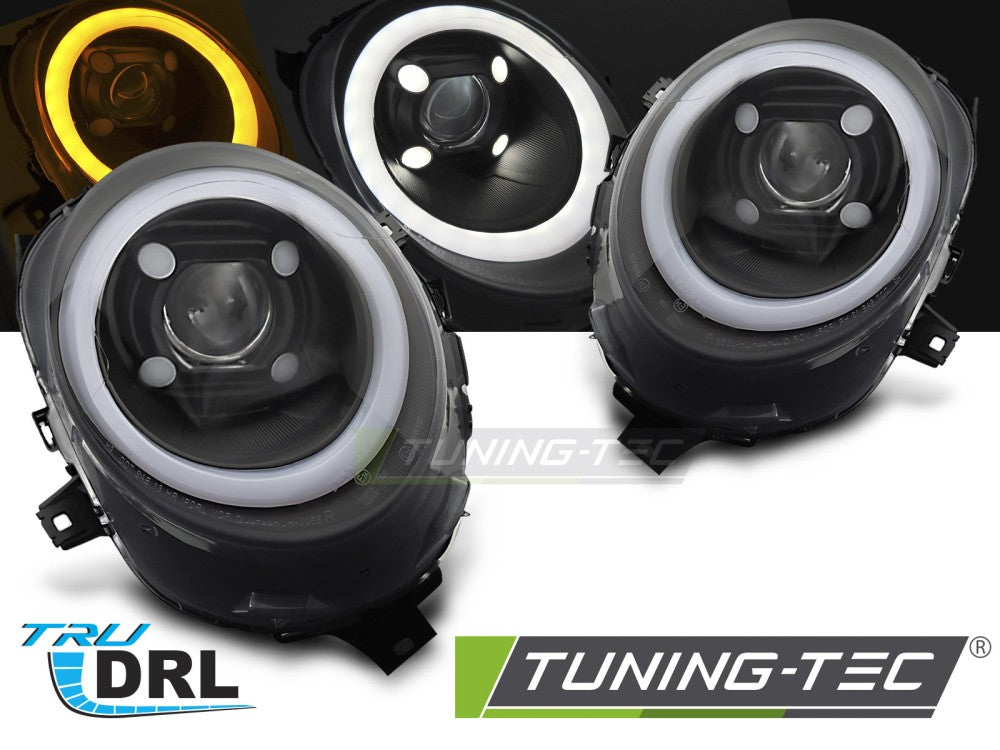 Fari Anteriori Neri Tube Light DRL per MINI Cooper (F56) 2014-2017