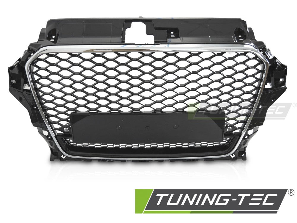 Griglia Sportiva Nera Lucida Cromata per Audi A3 (8V) 2012-2016