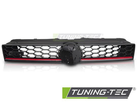 Griglia Sportiva Nera Lucida Rossa per Volkswagen Polo (Mk5) 2009-2017