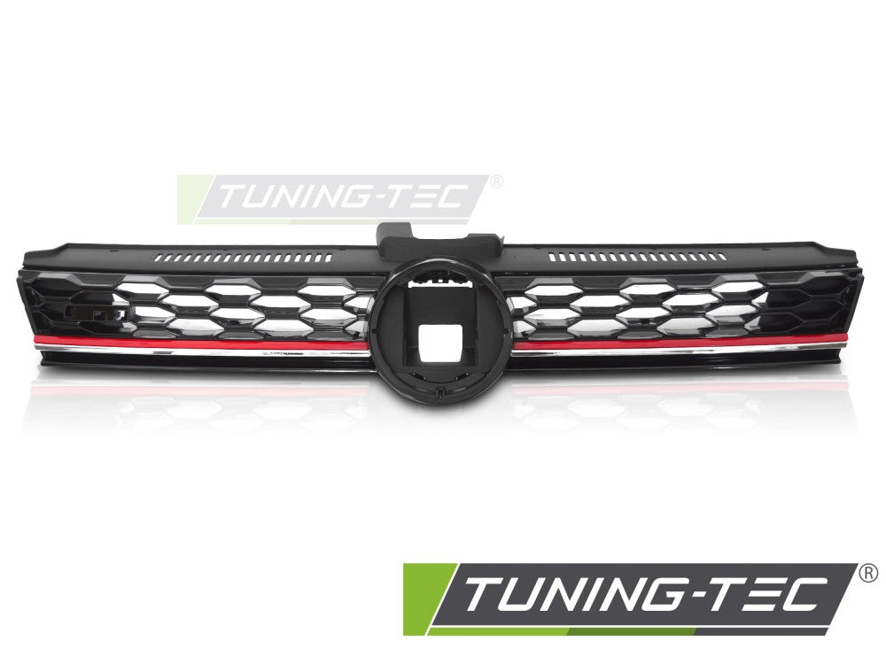 Griglia sportiva lucida nera con linea rossa per Golf 7.5
