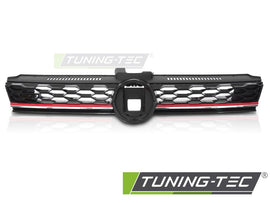 Griglia sportiva lucida nera con linea rossa per Golf 7.5