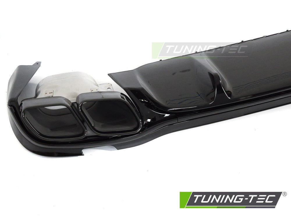 Diffusore Posteriore Nero Lucido Sportivo per Mercedes Classe E (W213 Facelift) 2020-2023 Berlina, Station Wagon