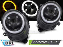 Carica l'immagine nel visualizzatore di Gallery, Fari Anteriori Neri Lucidi Tube Light DRL per MINI Cooper (F56) 2014-2017
