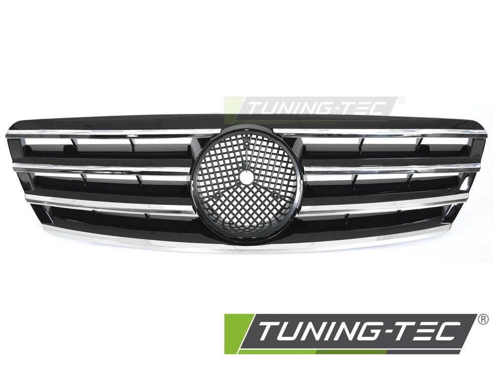 Griglia Sportiva Nera Cromata per Mercedes Classe C (W203) 2000-2007