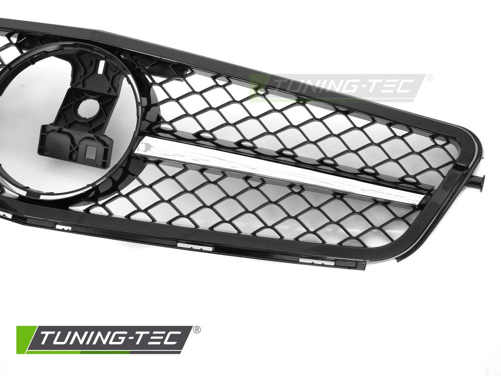 Griglia Sportiva Nera Cromata per Mercedes Classe C (W204) 2007-2014