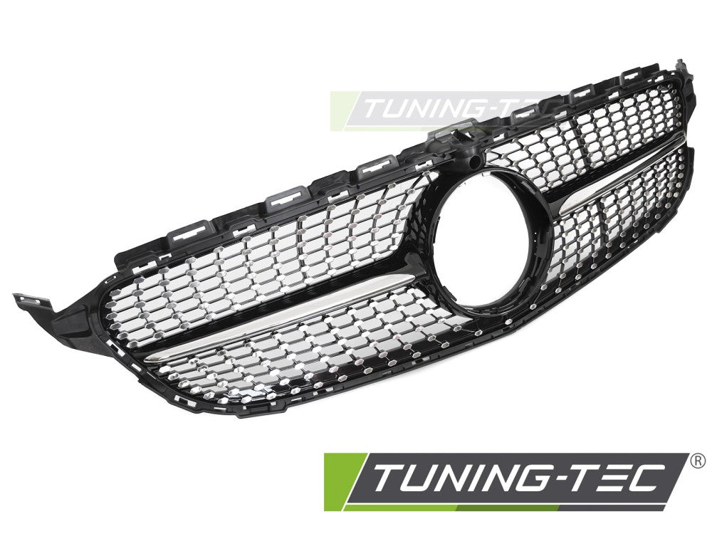 Griglia Sportiva Nera Cromata per Mercedes Classe C (W205) 2014-2018