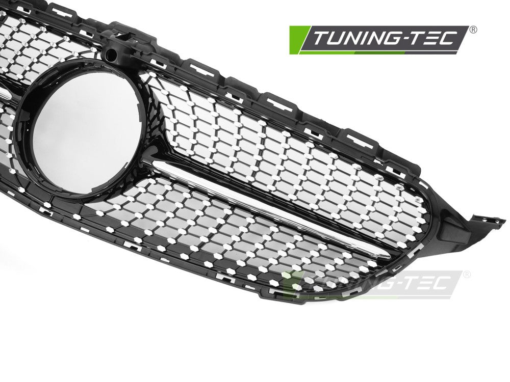 Griglia Sportiva Nera Cromata per Mercedes Classe C (W205) 2014-2018