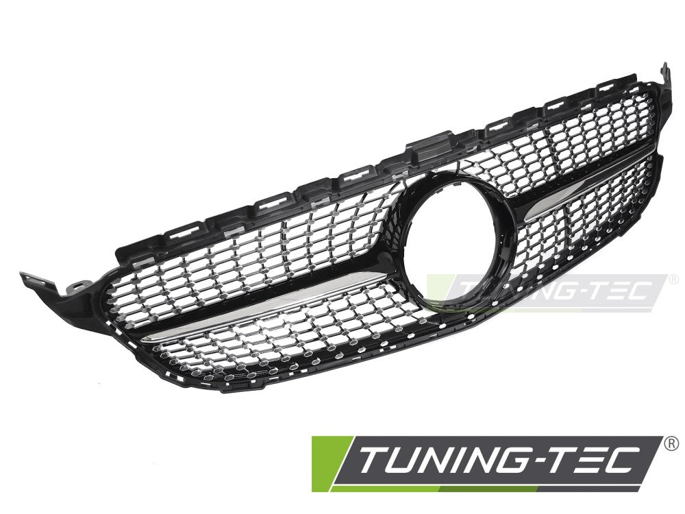 Griglia Sportiva Nera Cromata per Mercedes Classe C (W205) 2014-2018