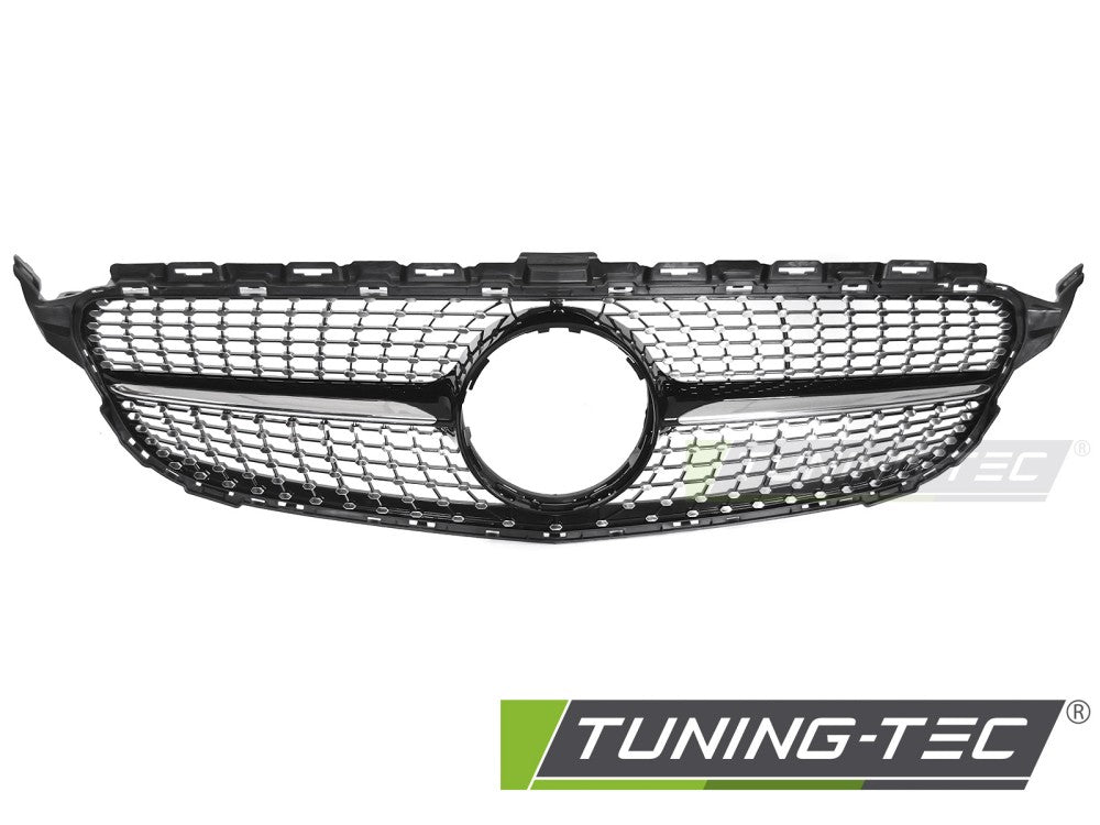 Griglia Sportiva Nera Cromata per Mercedes Classe C (W205) 2014-2018