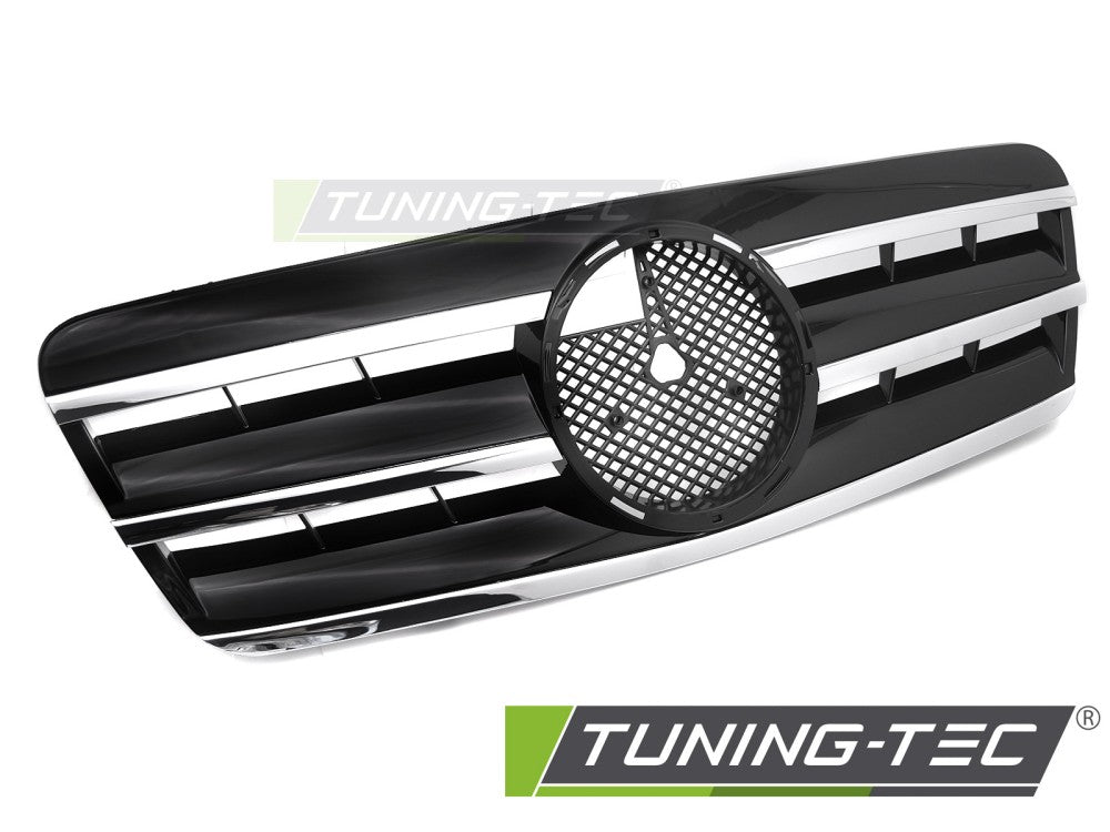 Griglia Sportiva Nera Cromata per Mercedes CLK (W208) 1996-2002