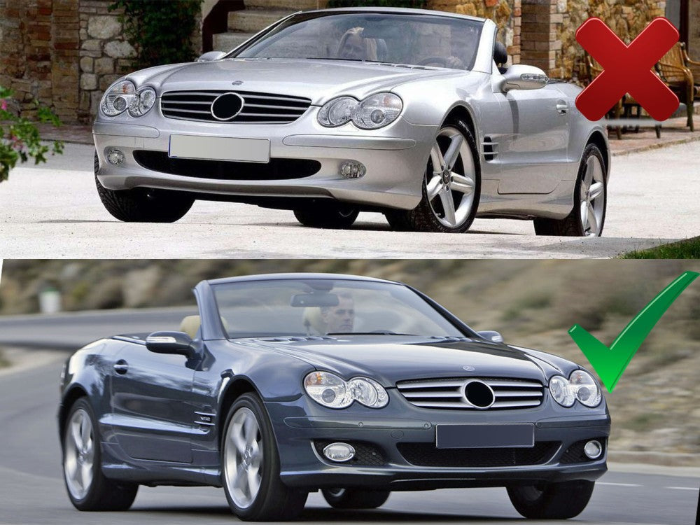 Griglia Sportiva Nera Cromata per Mercedes SL (R230) 2006-2008
