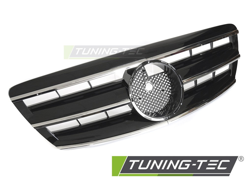 Griglia Sportiva Nera Cromata per Mercedes Classe S (W220) 2002-2005