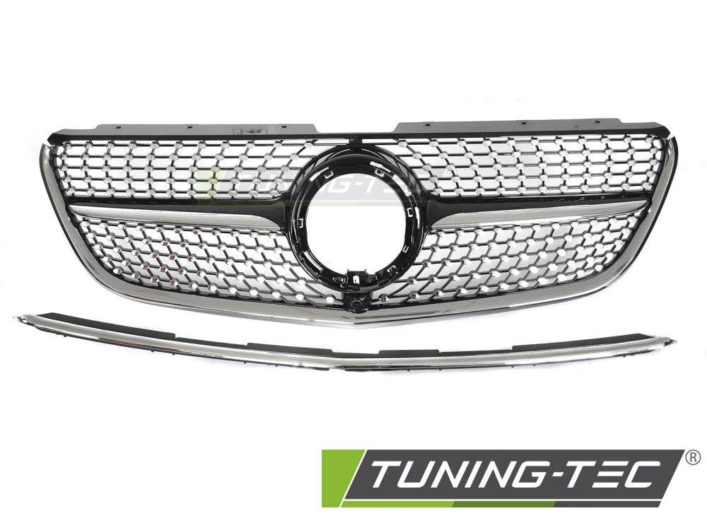 Griglia Sportiva Nera Cromata per Mercedes Vito (W447) 2019-2023