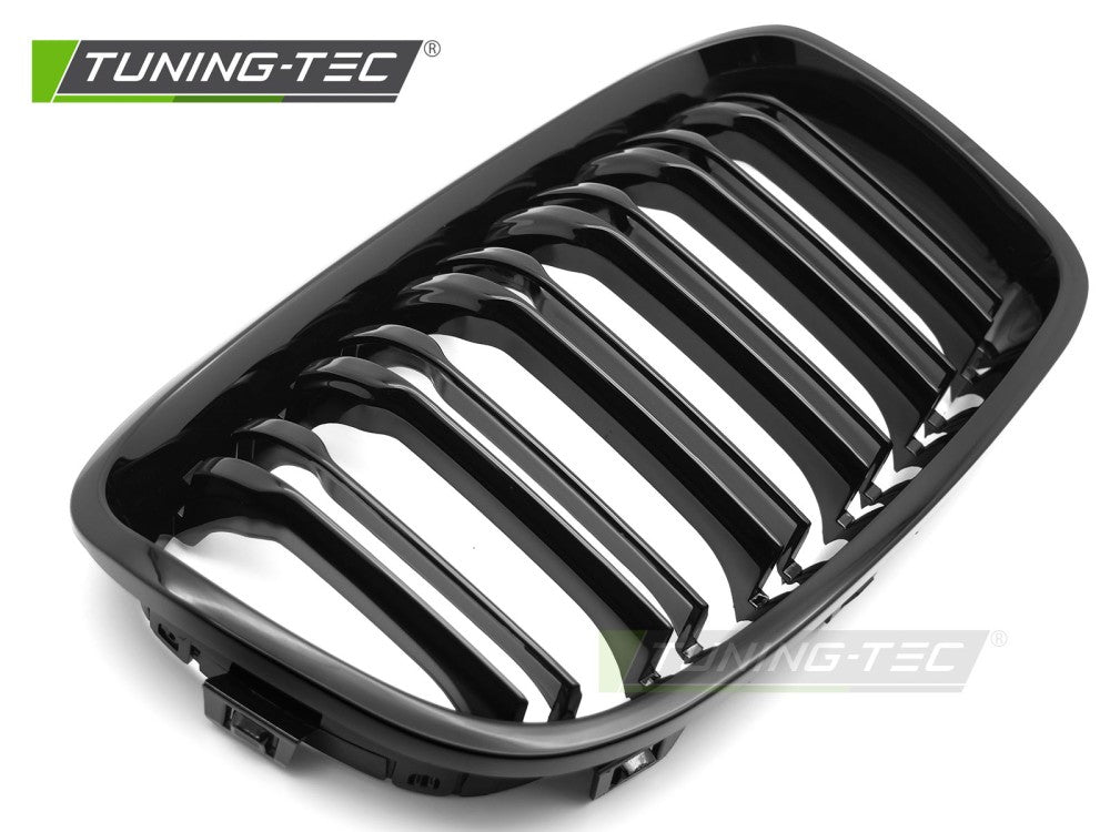 Griglia Sportiva Nera Lucida Doppia Barra per BMW Serie 1 (F20 / F21) 2011-2014