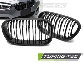 Griglia Doppia Barra Nera Lucida per BMW Serie 1 F20 LCI / F21 LCI 2015-2018 – cod. GRBMG3