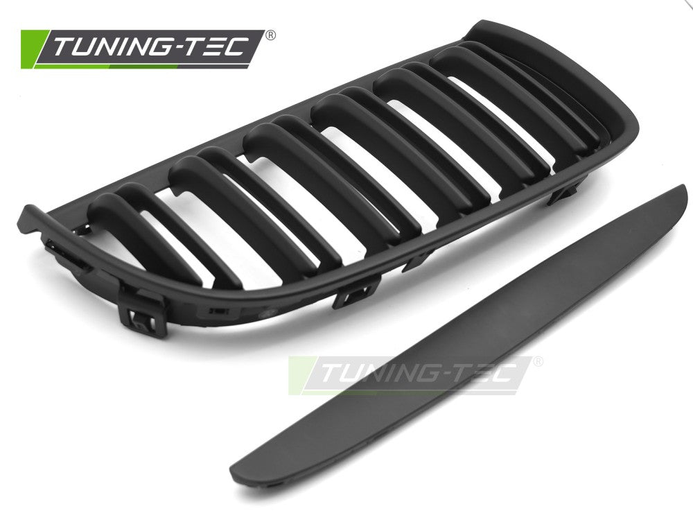Griglia Doppia Barra Nera Opaca per BMW Serie 3 (E90 / E91) 2005-2008 Berlina, Station Wagon