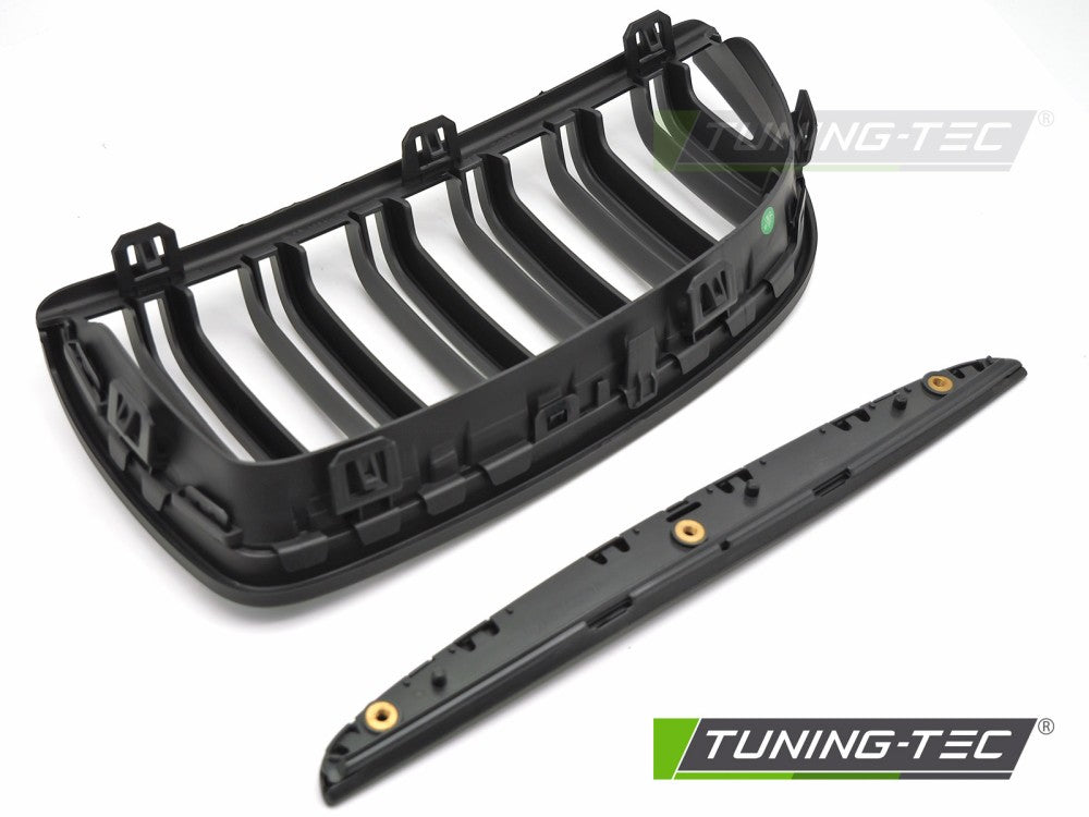 Griglia Doppia Barra Nera Opaca per BMW Serie 3 (E90 / E91) 2005-2008 Berlina, Station Wagon