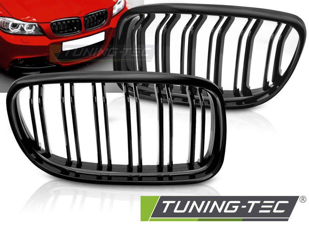 Griglia Sportiva Nera Lucida Doppia Barra per BMW Serie 3 (E90 / E91 Facelift) 2009-2011