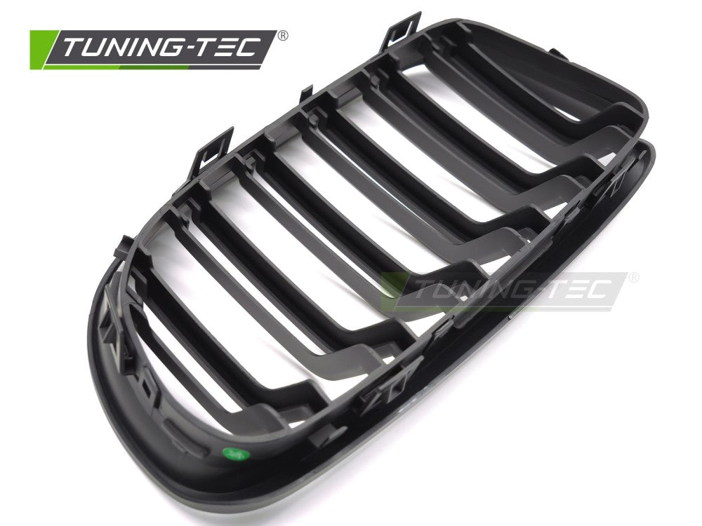 Griglia Doppia Barra Nera Opaca per BMW Serie 3 (E90 / E91 Facelift) 2009-2011 Berlina, Station Wagon
