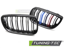 Griglia Doppia Barra Nera Lucida per BMW Serie 3 E92 Coupé 2006-2010, E93 Cabrio 2007-2010 – cod. GRBMI5