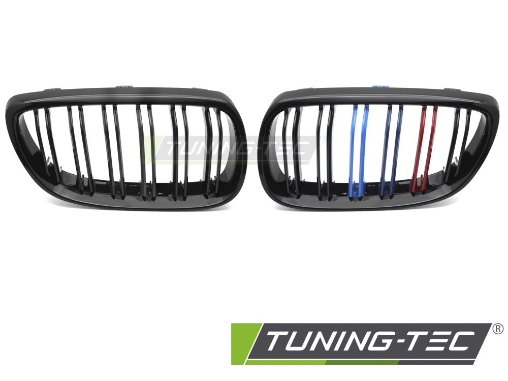 Griglia Sportiva Nera Lucida Doppia Barra per BMW Serie 3 (E92 / E93) 2006-2010