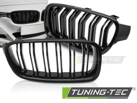 Griglia Doppia Barra Nera Lucida per BMW Serie 3 F30 Berlina / F31 Station Wagon 2011-2018 – cod. GRBMI9