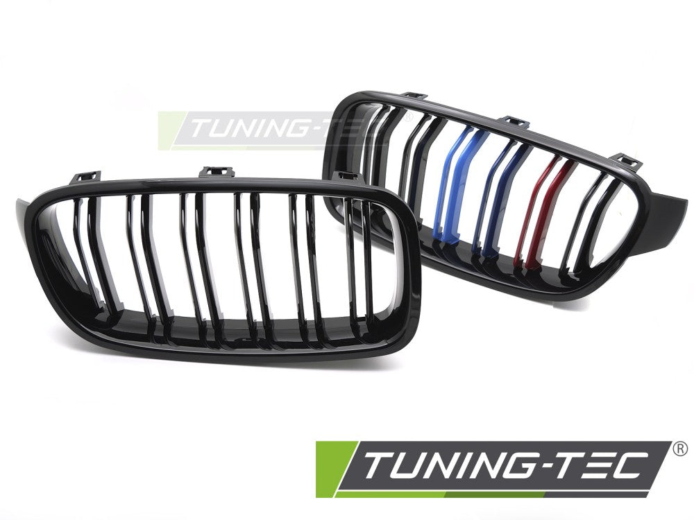 Griglia Sportiva Nera Lucida Doppia Barra per BMW Serie 3 (F30 / F31) 2011-2018