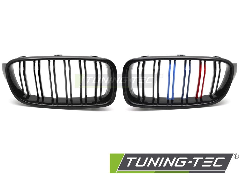 Griglia Sportiva Nera Lucida Doppia Barra per BMW Serie 3 (F30 / F31) 2011-2018