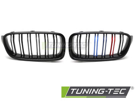 Griglia Doppia Barra Nera Lucida per BMW Serie 3 F30 Berlina / F31 Station Wagon 2011-2018 – cod. GRBMJ1