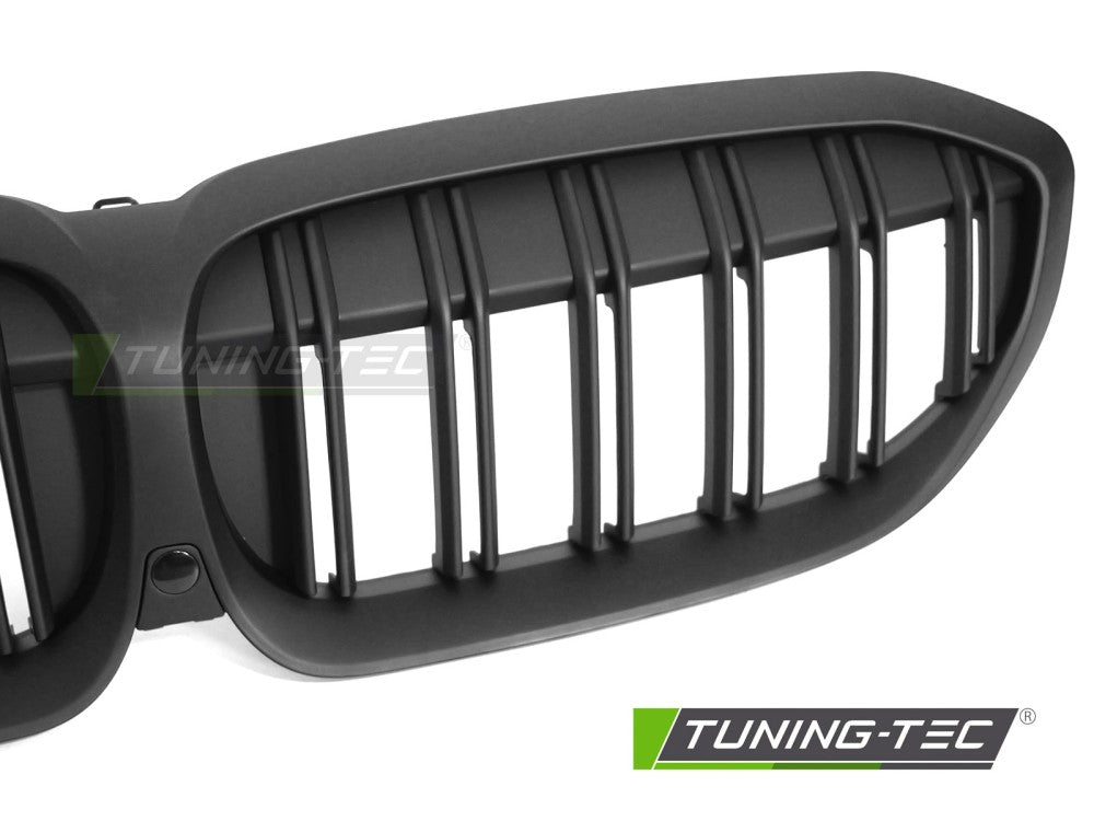 Griglia Doppia Barra Nera Opaca per BMW Serie 3 (G20 / G21) 2019-2022 Berlina, Station Wagon