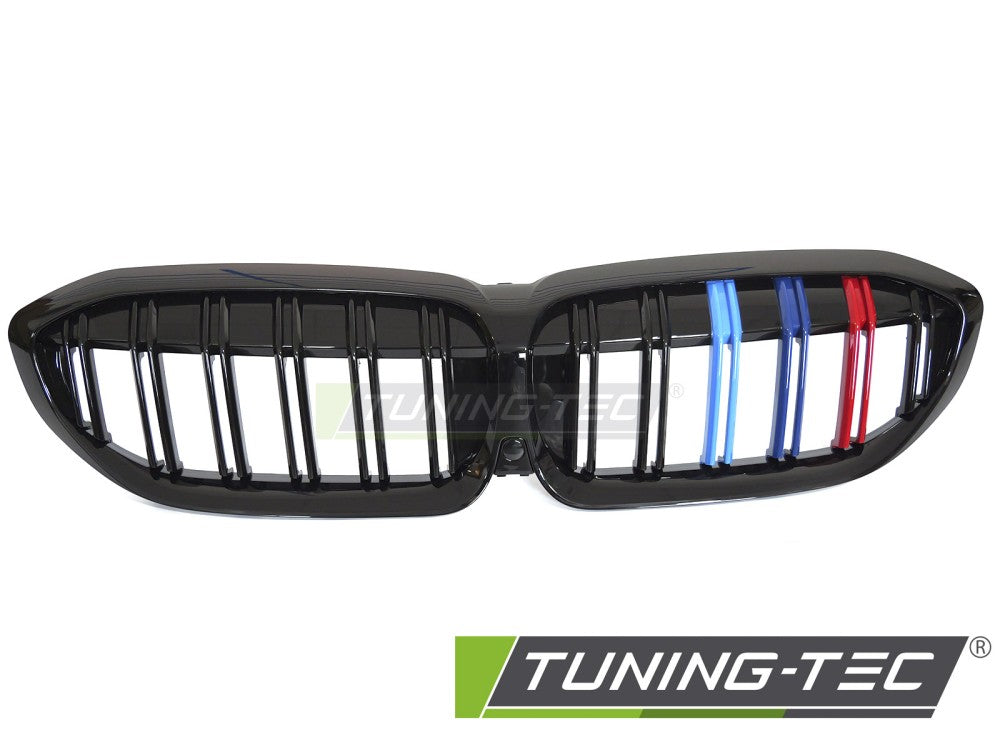 Griglia Sportiva Nera Lucida Doppia Barra per BMW Serie 3 (G20 / G21) 2019-2022
