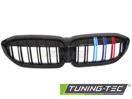 Griglia Sportiva Nera Lucida Doppia Barra per BMW Serie 3 (G20 / G21) 2019-2022