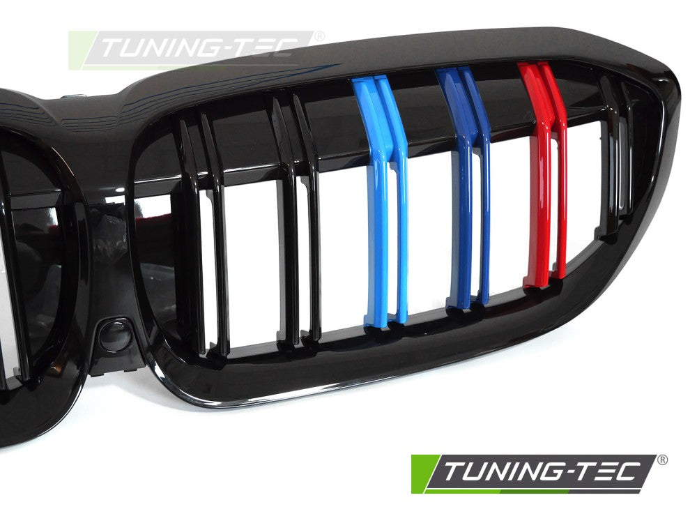 Griglia Sportiva Nera Lucida Doppia Barra per BMW Serie 3 (G20 / G21) 2019-2022