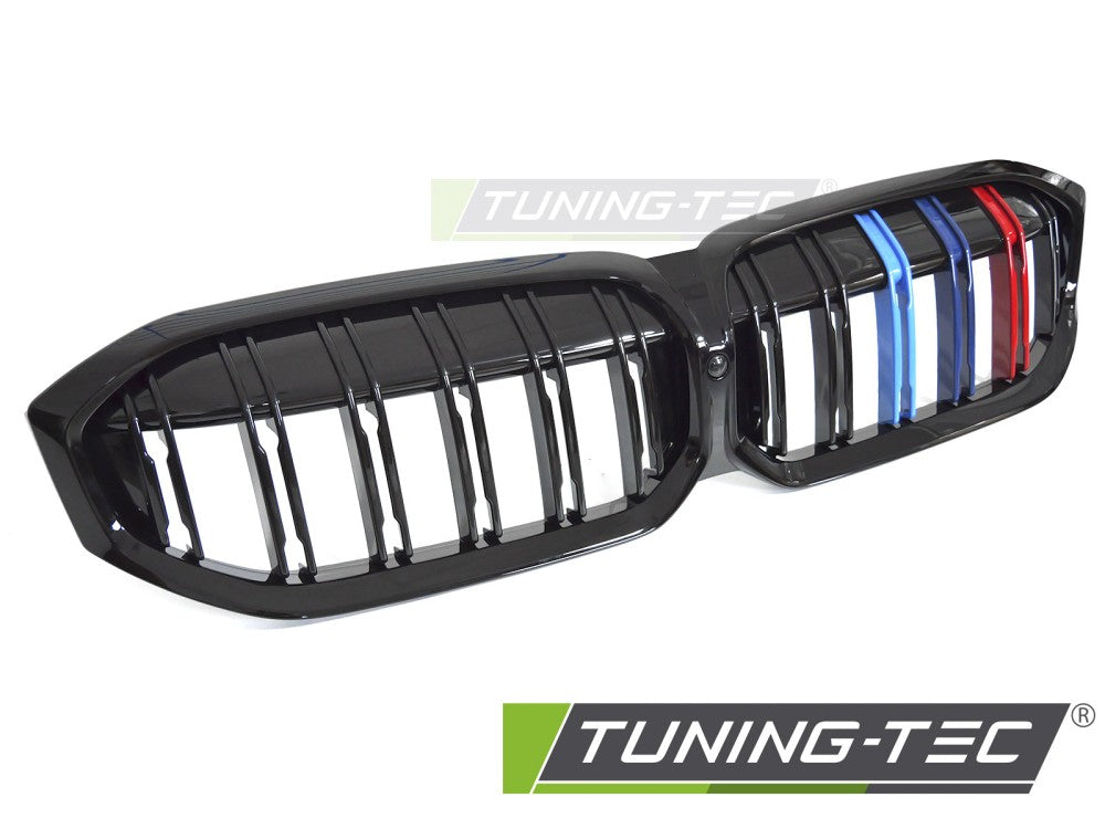 Griglia Sportiva Nera Lucida Doppia Barra per BMW Serie 3 (G20 / G21 Facelift) 2022-2026